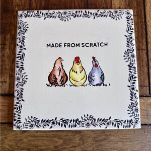 Chicken Tile Trivet, Chicken Mama Sign, Farmhouse Decor